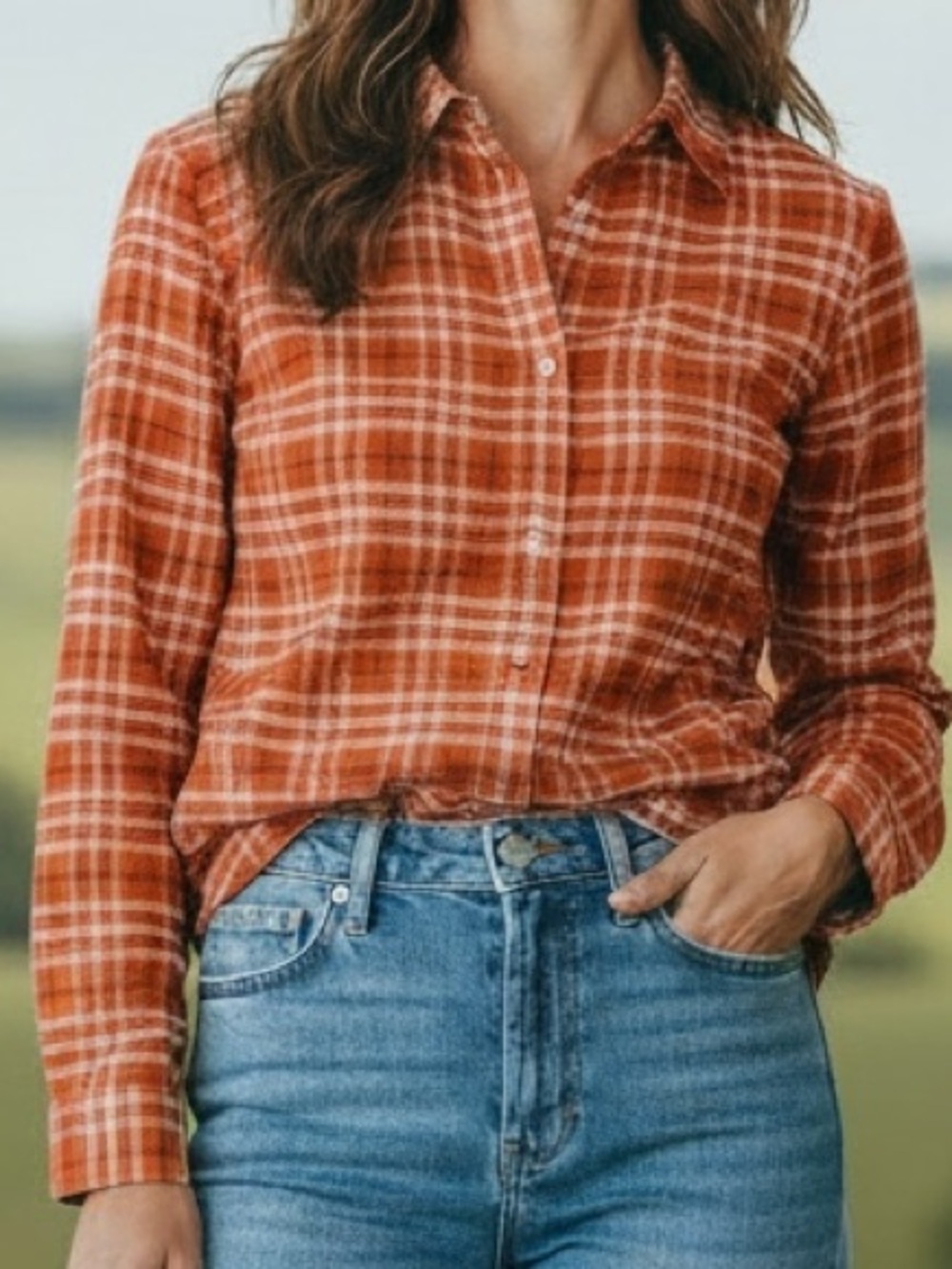 Brooks Brothers Ladies size Plaid Button Down Blouse